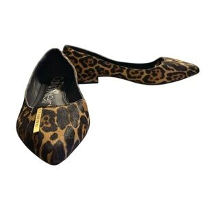 Calvin Klein leopard print Size 10 Arline Pointy Toe Flats